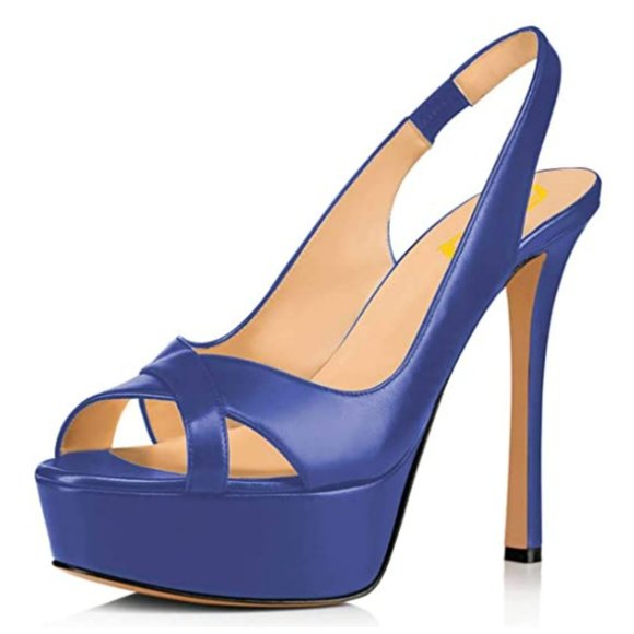FSJ Sexy Thin High Heel Open Toe Platform Sandals - Picture 1 of 10